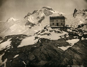 Switzerland Theodul Pass Refuge Mountain old Schroeder Photo 1880