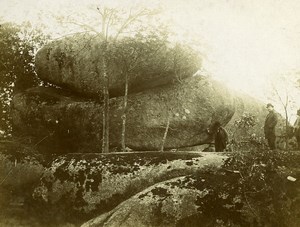 France Massif central Rocks of Sidobre old Photo Cabinet Card 1899