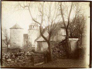 France Euskal Herria Medieval farm in the Hendaye region Old Photo 1880