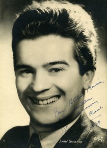 France Cinema Actor Jimmy Gaillard Autograph Old Photo Star 1950