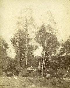 Arts Painting by Corot Old Photo 1880