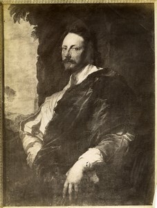 Antwerp Arts Painting by Van Dyck self portrait? Old Photo 1880