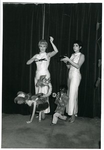 France Jany Privat Puppets Puppeteer Striptease Bar old photo Koruna 1962