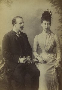 United Kingdom Duke & Duchess of Fife Old Photo cabinet card Downey 1880