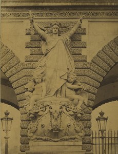 France Paris Louvre statue of the Navy Marine Militaire Old Photo 1890