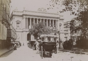 France Marseille Bourse Stock Exchange Carriages Old Photo 1890