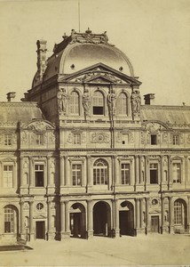 France Paris Louvre Palace Pavillon Sully Architecture Old Baldus Photo 1855
