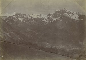 France Pyrenees Laruns Valley of Ossau panorama Old Photo 1900