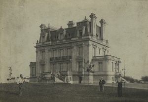 France Small Castle near Amiens? Old Cabinet Photo Caron 1890's