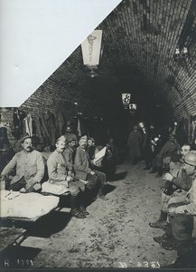 France Citadel Bedroom Underground Soldiers Old Photo 1918