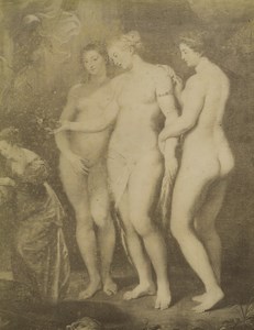 Louvre Museum Painting: the Three Graces by Rubens Old Photo Neurdein 1890