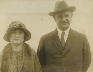USA Swampscott Secretary Everett Sanders and wife Old Press Photo 1920's