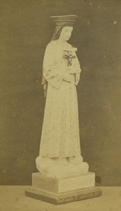 France Statue Our Lady of Pontmain Old CDV Photo circa 1870's