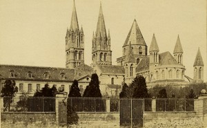 France Normandy Caen cathedral old Photo Neurdein 1890 #2