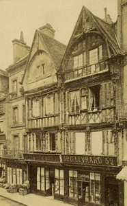 France Normandy Caen Timber Framed Houses rue Saint-Pierre Photo Neurdein 1890