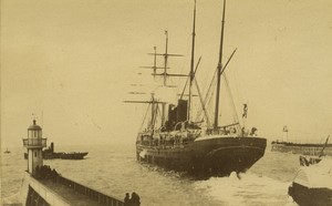 France Normandy Le Havre boat La Normandie old Photo Neurdein 1890 #1