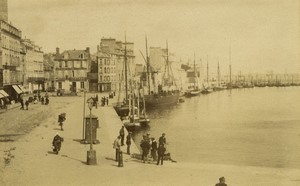 France Normandy Cherbourg Harbor old Photo Neurdein 1890 #1