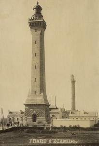 France Brittany Penmarch Eckmuhl Lighthouse old Photo Neurdein 1890