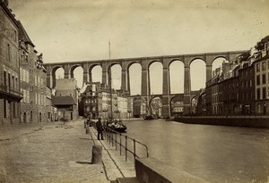 France Brittany Morlaix Viaduct old Photo Neurdein 1890