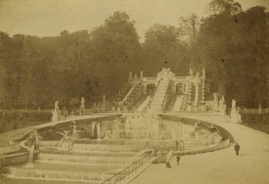 France Paris Saint Cloud Park Fountain old Photo Neurdein 1890