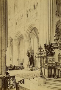 France Normandy Sees church interior old Photo Neurdein 1890