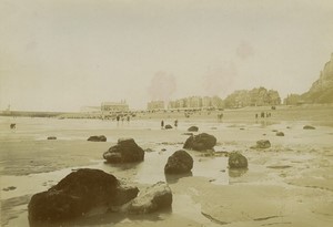 France Normandy Le Treport Beach old Photo 1900