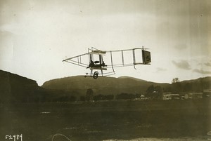 France aviation Joseph Christiaens flying Farman biplane Branger Photo 1910 #3