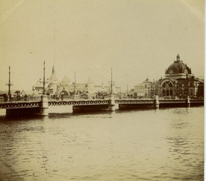 Switzerland Lucerne Seebrücke Train Station building Old Photo 1900