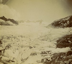 Switzerland Furka Grimsell Rhone Glacier Mountain Old Photo 1900