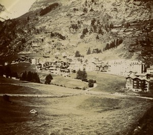 Switzerland Zermatt? General view Mountain Old Photo 1900 #2