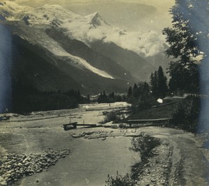 France Alps Chamonix Valley Mountains Old Photo 1900