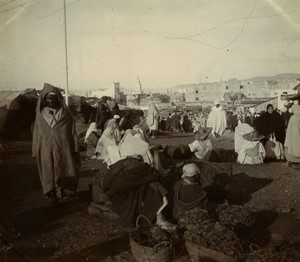 Morocco Tangier? Grand Socco Souk Market Scene Old Amateur Photo 1900 #3