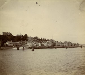 France Town near Rouen Seine river Old Amateur Photo 1900