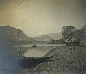 Italy Lago Maggiore Isola dei Pescatori Pallanza from Isola Bella Old Photo 1900