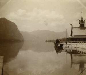 Austria Lake Mondsee Norwegian Pavilion Old Photo 1900