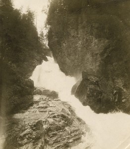 Somewhere in Austria? Mountain Torrent Waterfall Old Photo 1900