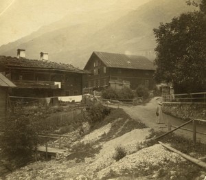 Somewhere in Austria? Mountain Village Chalets Old Photo 1900 #2