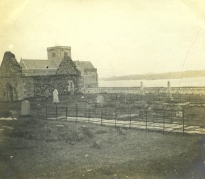 Scotland Iona Abbey cemetery old Photo 1900