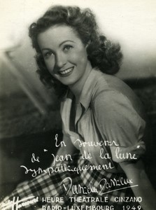 Cinzano Radio Luxembourg Danielle Darrieux Old Harcourt Promotional Photo 1949