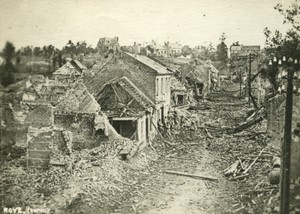 France Somme WWI Roye devastation Old Photo 1918