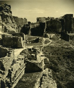 France les Baux de Provence Fortified Castle ruins Old Photo 1947 #1