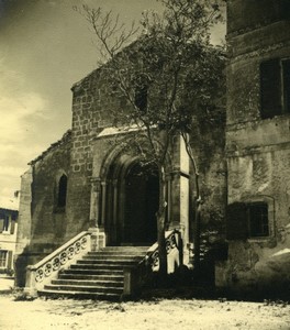 France les Baux de Provence Eglise Saint Vincent Church Old Photo 1947