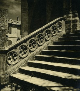 France les Baux de Provence Stairs in the village Old Photo 1947