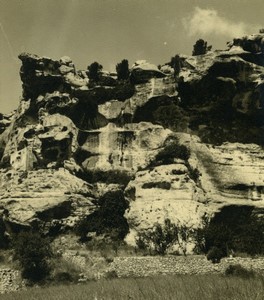 France Alpilles near les Baux de Provence Old Photo 1947