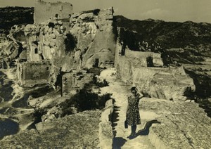 France les Baux de Provence Fortified Castle ruins Old Photo 1947 #2