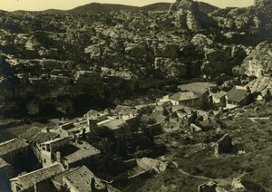 France les Baux de Provence village general view Old Photo 1947