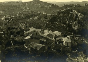 France les Baux de Provence village church Old Photo 1947