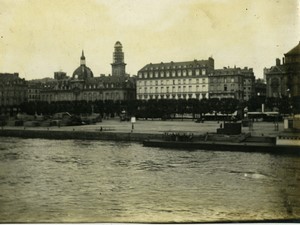 France Rouen Panorama from the Seine River Old Photo 1894