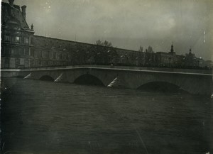 France Paris Pont Royal Bridge Floods Old Photo 1910 #2