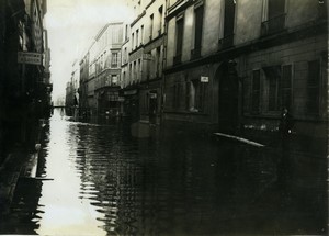 France Paris Rue de Lille Street Floods Old Photo 1910